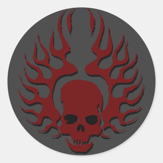 vuurvleugel ronde sticker (Voorkant)