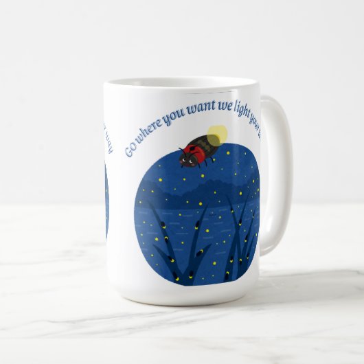 Vuurvlieg insect Classic Mok natuur liefhebber (Voorkant rechts)