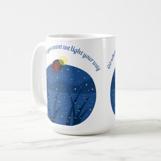 Vuurvlieg insect Classic Mok natuur liefhebber (Voorkant links)