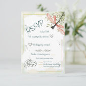 Vuurvlieg Waterverf RSVP Kaartje (Staand voorkant)