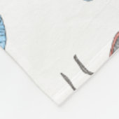 Vuurvlieg (wit) - fleece deken (Hoek)