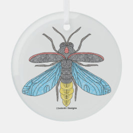 Vuurvlieg (wit) - Glas Ornament