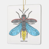 Vuurvlieg (wit) - Keramische versiering Keramisch Ornament (Links)