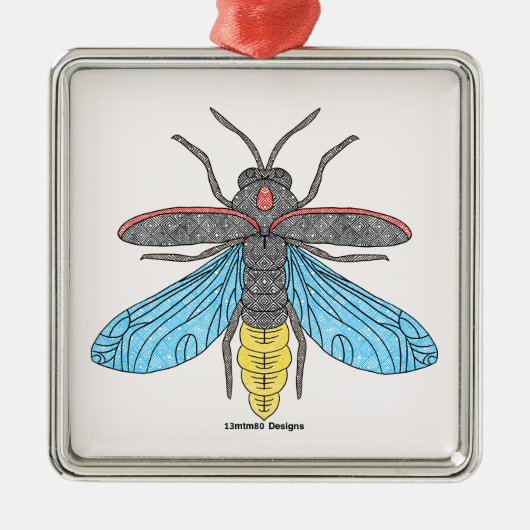 Vuurvlieg (wit) - Premium Ornament (Voorkant)