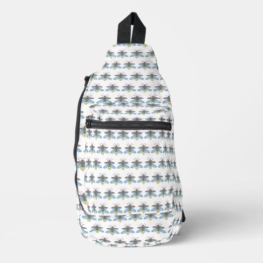 Vuurvlieg (wit) - Schoudertas Sling Bag (Voorkant)
