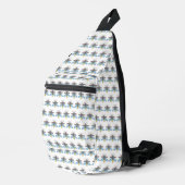 Vuurvlieg (wit) - Schoudertas Sling Bag (Rechterhoek)