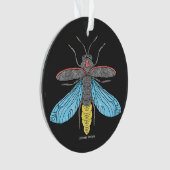 Vuurvlieg (zwart) - Acrylic Ornament (voorkant)