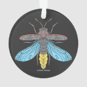 Vuurvlieg (zwart) - Acrylic Ornament (achterkant)
