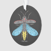 Vuurvlieg (zwart) - Acrylic Ornament (voorkant)