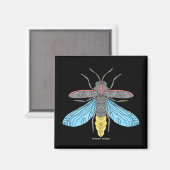 Vuurvlieg (zwart) - Magneet (Voorkant / Achterkant)
