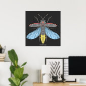 Vuurvlieg (zwart) - Posterprint Poster (Thuiskantoor)