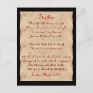 Vuurvliegen Briefkaart