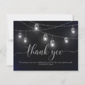 Vuurvliegen en Mason Jar Lights Night Sky Dank je Bedankkaart (Voorkant)