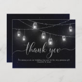 Vuurvliegen en Mason Jar Lights Night Sky Dank je Bedankkaart (Voorkant / Achterkant)