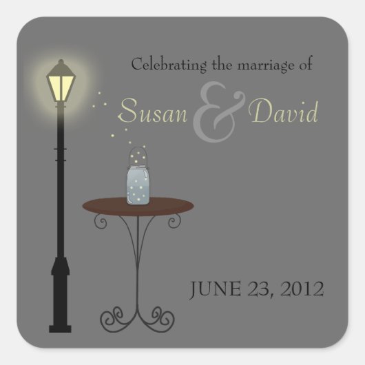 Vuurvliegen en Mason Jar Seal Sticker (Voorkant)