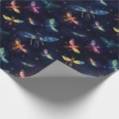 Vuurvliegen in het Night Sky Cadeaupapier (Hoek)