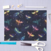 Vuurvliegen in het Night Sky Tissuepapier (Craft)