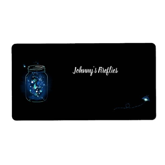 Vuurvliegen in Jar Gepersonaliseerde Mason Jar Etiket (Voorkant)