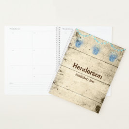 Vuurvliegen in Jars op hout Planner