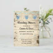 Vuurvliegen in Jars Rustic Wedding Shower Kaart (Staand voorkant)