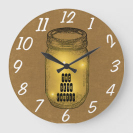 Vuurvliegen in Mason Jar Grote Klok