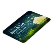 Vuurvliegen + Mason Jar Rustieke Nacht Datum Magne Magneet (Linkerzijde)