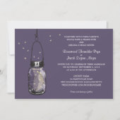 Vuurvliegen & Mason Jar Wedding Invitations Kaart (Voorkant)