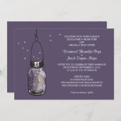 Vuurvliegen & Mason Jar Wedding Invitations Kaart (Voorkant / Achterkant)