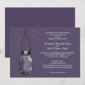 Vuurvliegen & Mason Jar Wedding Invitations Kaart (Voorkant / Achterkant)
