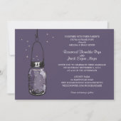 Vuurvliegen & Mason Jar Wedding Invitations Kaart (Voorkant)