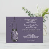 Vuurvliegen & Mason Jar Wedding Invitations Kaart (Staand voorkant)