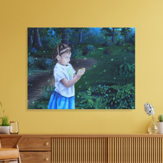 Vuurvliegen ontdekken canvas afdruk