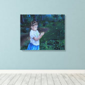 Vuurvliegen ontdekken canvas afdruk (Insitu (Houten vloer))