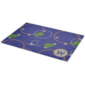 Vuurvliegen over waterglas snijplank (Hoek)