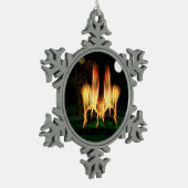 Vuurvliegen Tin Sneeuwvlok Ornament (Links)