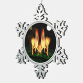 Vuurvliegen Tin Sneeuwvlok Ornament (Rechts)