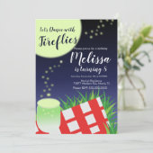 Vuurvliegen Vlamjes in de buitenlucht Camping Picn Kaart (Staand voorkant)