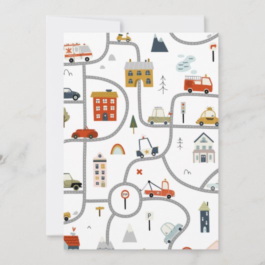 Vuurvliegend Baby shower Uitnodiging (Achterkant)