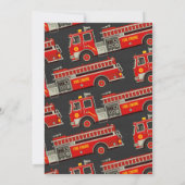 Vuurvliegend Baby shower Uitnodiging | Brandweerwa (Achterkant)