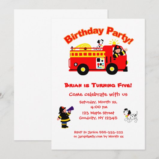 Vuurvliegende kinderdag kaart (Voorkant / Achterkant)