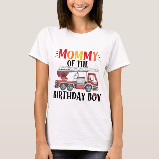 Vuurvliegenmama van de Birthday jongen T-shirt (Voorkant)