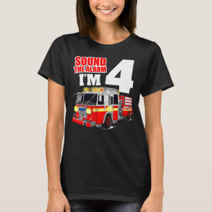Vuurvlieger 4 jaar oude brandweerman vier vierde g t-shirt