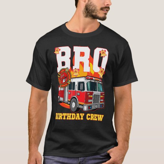 Vuurvlieger Birthday Crew Brother Family Firefight T-shirt (Voorkant)