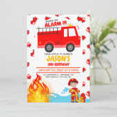 Vuurvlieger Birthday Party Uitnodiging (Staand voorkant)