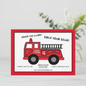 Vuurvlieger Birthday Party Uitnodiging (Staand voorkant)