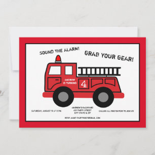 Vuurvlieger Birthday Party Uitnodiging