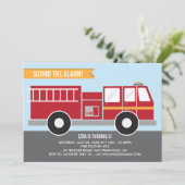 Vuurvlieger Birthday Party Uitnodiging (Staand voorkant)