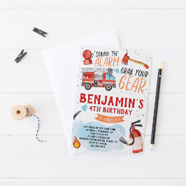 Vuurvlieger Birthday Party Uitnodiging