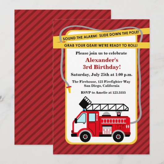 Vuurvliegerbrandbestrijding Aankondiging van de Bi (Voorkant / Achterkant)