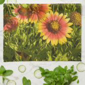 Vuurvliegers Gaillardia pulchella) Theedoek (Gevouwen)